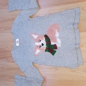 Justice Christmas dog flip sequins  sweater size 8 girls